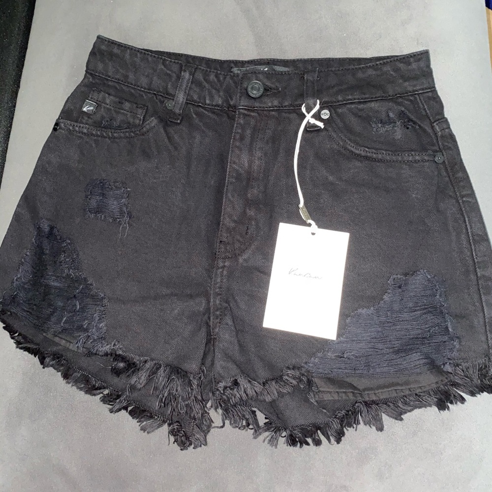 Weekender High Rise Distressed Shorts - Picture 4 of 5